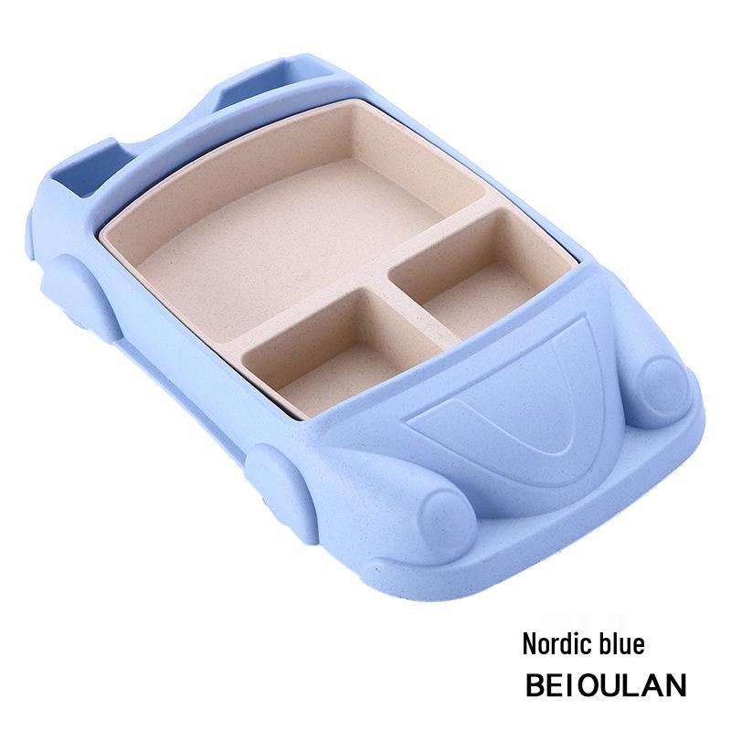 

Пшеница Мультяшная Машина Детский Набор Посуды: Разделенная тарелка, палочки для еды, вилка, ложка, чашка.