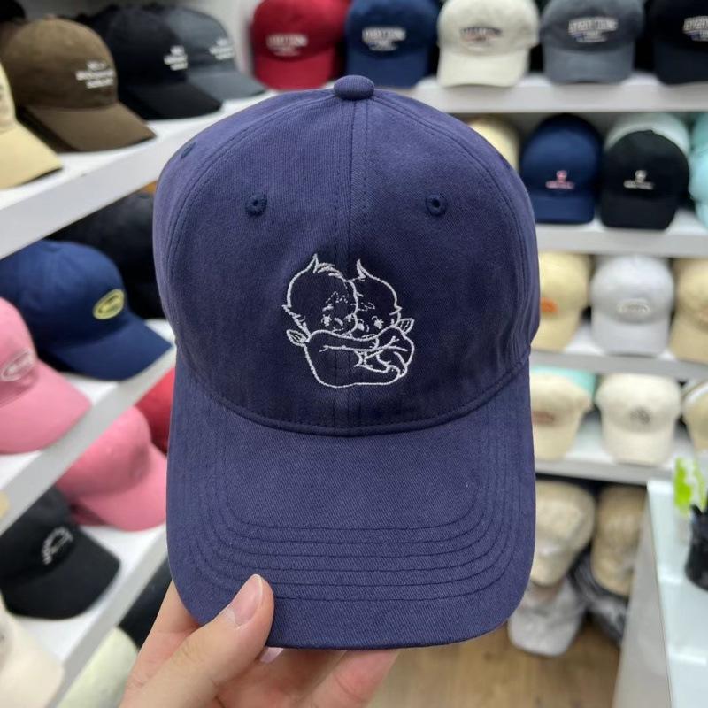Di Lizheba Has The Same Hat, Baseball Cap, Female Cap, Big Face, Small Face, Big Head Circumference And Big Brim. Adjustable (56-60cm) тёмно-синий