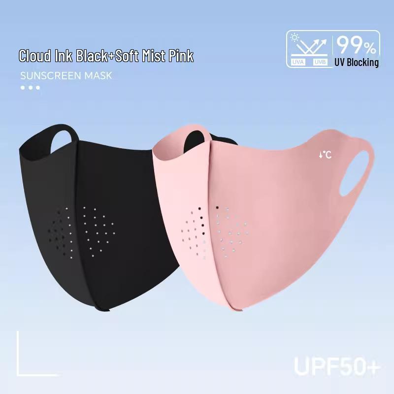 Unisex Breathable Sunscreen Mask with UV Protection and Ice Silk Fabric