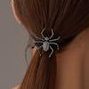 Gothic Halloween Spiders Hair Tie For Women With Glittering Crystal Rhinestones Hair Accessory Party Costume Decoration
