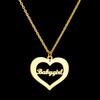 Atoztide Custom Name Necklace Personalized Butterfly Fashion Stainless Steel Pendant Heart Letter One Hole Chain for Women Gift