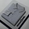 Herren Wollkaschmirpullover - Langarm Umlegekragen Polopullover für Herbst/Winter