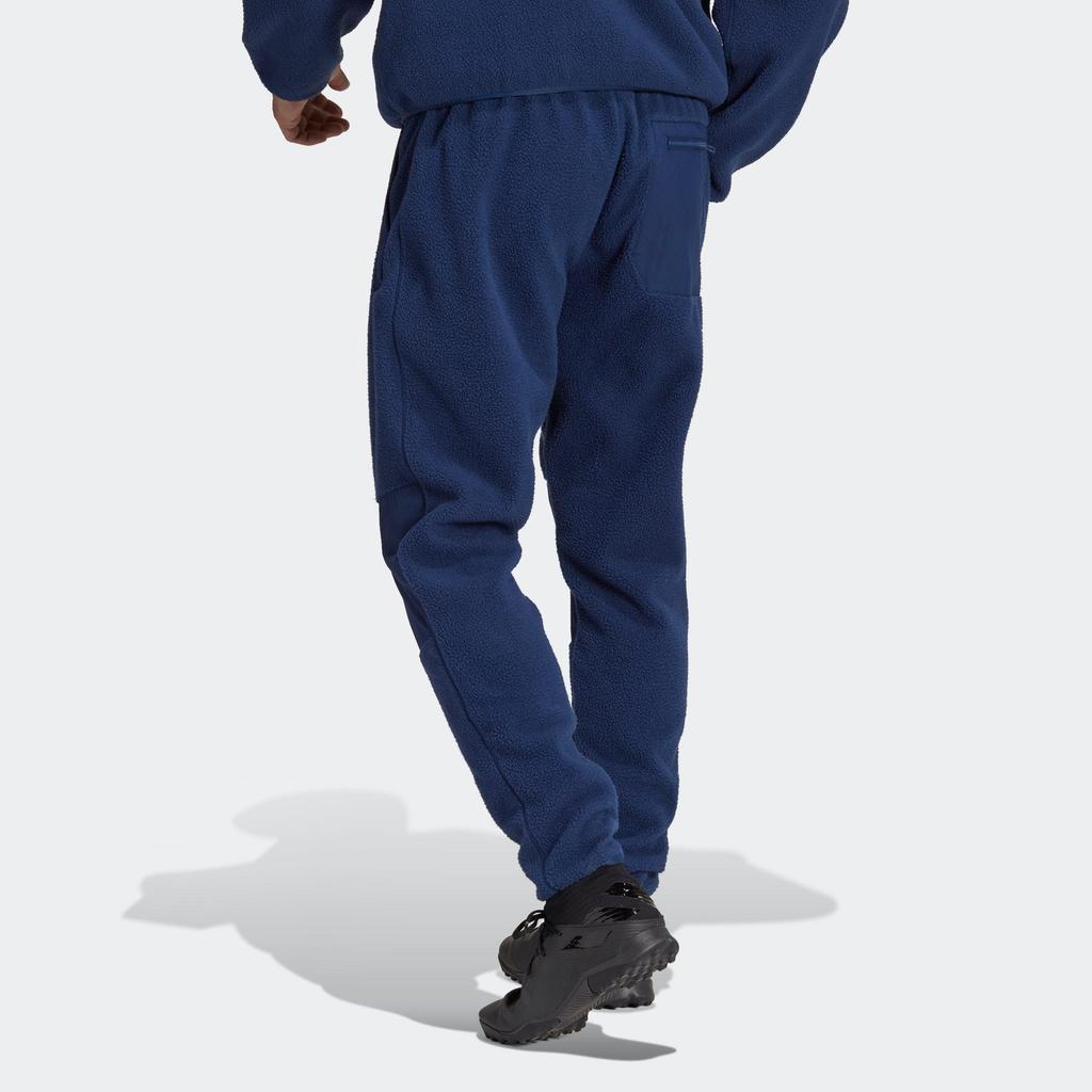 Adidas Knitted Sweatpants Men's Blue Thickened Straight Fit Pants HE8918