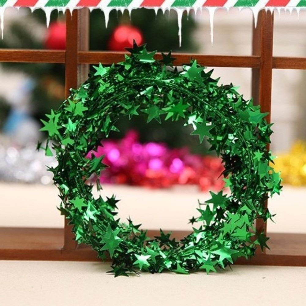 7.5 Meter Christmas Star Decoration Glitter Finish Wire Star Garland  Birthday Party
