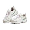 Skechers DLites 1.0 Leather Mesh Lace-Up Low-Top Dad Shoes Women Sneaker White Gray Pink 149642-WMLT
