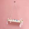 Wall Hanging Round Beads Shelf Storage Rack DIY Home Wall Hanging Decor (Pink   Gold)
