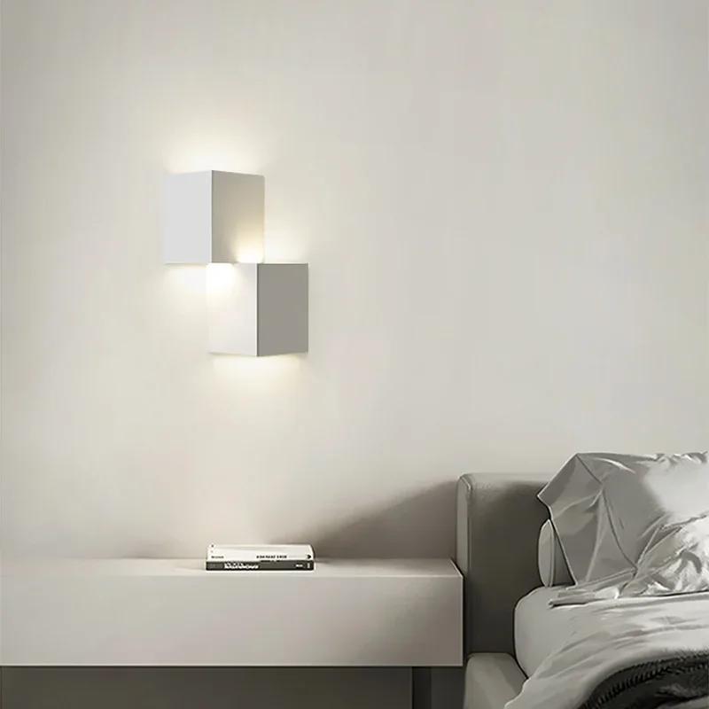 Nordic Minimalist White LED Wall Lamp for Living Room  Aisle Bedroom Decoration Wall Sconce Home Indoor Lingting Fixture Luster
