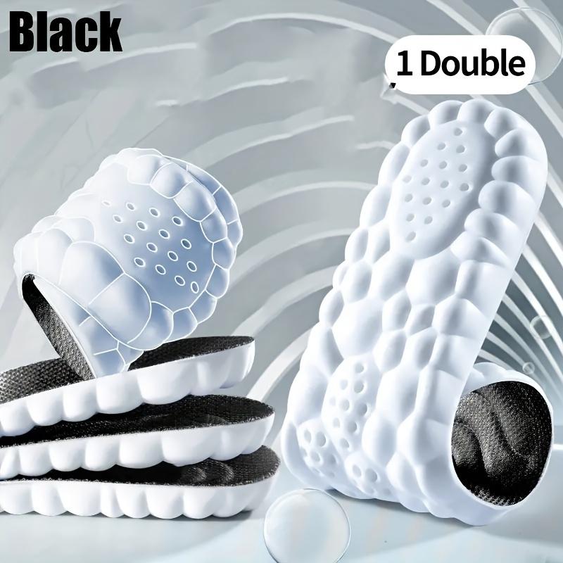 1 Pair of 4D Sports Insoles, High Elastic Soles, Soft and Breathable Shock-absorbing Cushioning Running Insoles