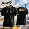 2026 Nouveau Maillot d'Équipe Falcons NiKo M0NESY Tenue d'Entraînement Quotidien Hommes et Femmes Ventilateur Été Respirant T-shirt à Col Rond