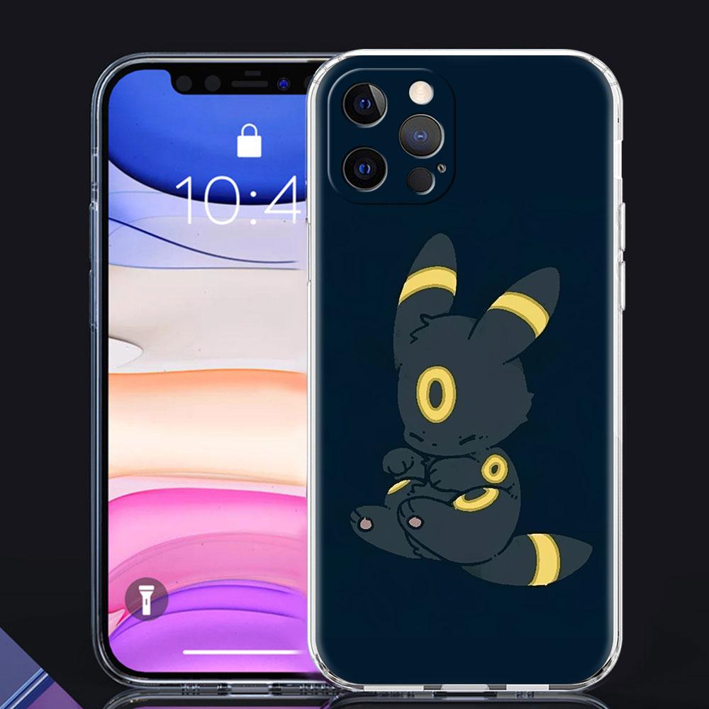 Clear Cover For Apple iPhone 13 11 14 Pro Max 12 Mini Soft Phone Case XR SE 2020 7 8 Plus X XS 6S Shell Pokemon Cute Eevee Lunda