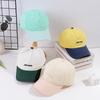 The New Soft Top Macaron Color Embroidered Small Letter Copper Buckle Baseball Cap Fashion Casual Splice Shade Cap