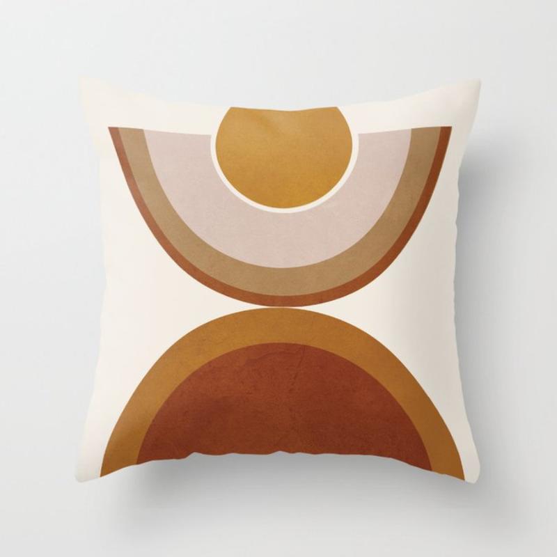 Modern Minimalist Abstract Pillow Cover Minimalist Geometric Peachskin Velvet Cushion