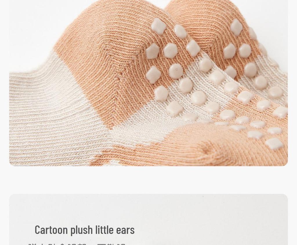 Baby Non-Slip Cartoon Cotton Socks for Newborns - Warm, Cold-Proof Walking Socks for Spring, Autumn, and Winter