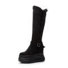 Fashion New Winter Women Snow Boots Platform Wedge High Heel Faux Fur Lady Shoes Female Plush Warm Non-slip Mid Calf Boots Goth Shoes