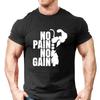 No Pain Gain Gym T Shirt Mens Workout Training Bodybuilding Adults Top