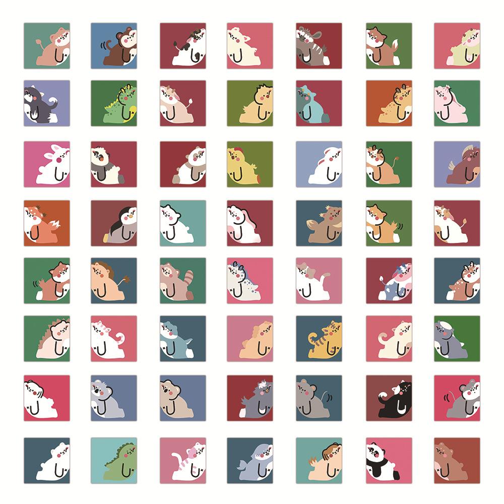 

60 милых наклеек с изображением лица, мультяшные наклейки, детские бонусные чашки для воды, водонепроницаемые наклейки для ноутбука