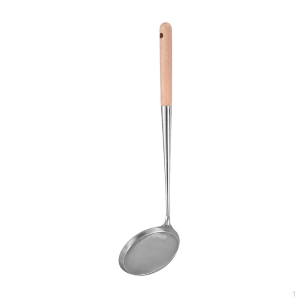 Cake Frying Spoon Kitchen Cooking Utensil Anti-scald Handle Easy to Use Rosette Maker Ladle