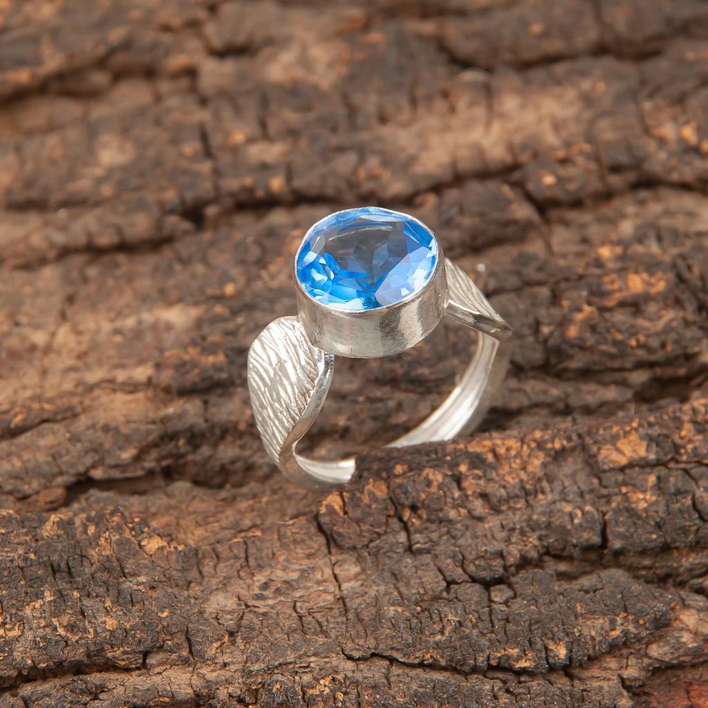 Tanzanite Gemstone Handmade 925 Sterling Silver Jewelry Ring Mother's Day Gift RR-1-9