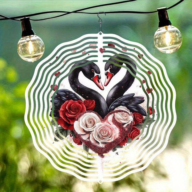 10 Inch Hanging Wind Spinner with 360 Degree Hook for Balcony Garden Decor Spring Summer Outdoor Decoration