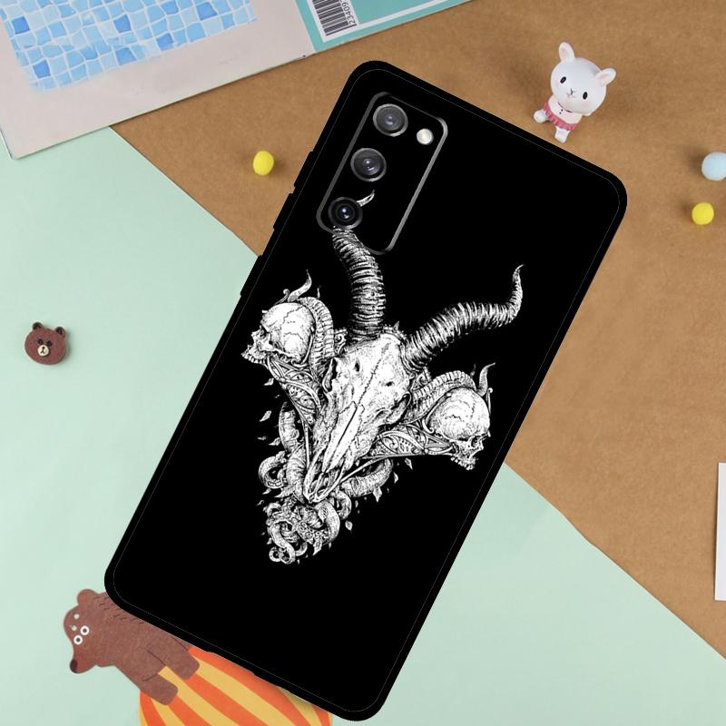 Goat Head Satan Soft Case For Samsung Galaxy S24 Ultra S9 S10 S20 S22 S21 Plus S23 FE S25 Ultra Funda Cover