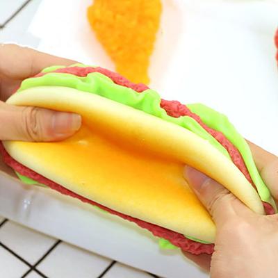 1Pc Simulation Burger Squishy Toy, 3D Slow Rebound Stress Relief Fidget for Kids & Adults