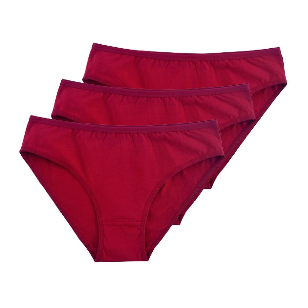 3 Piezas Ropa Interior para Mujer de Cintura Media Calzones Lencería Braguitas para Niñas Grandes Colores Lisos Calzoncillos