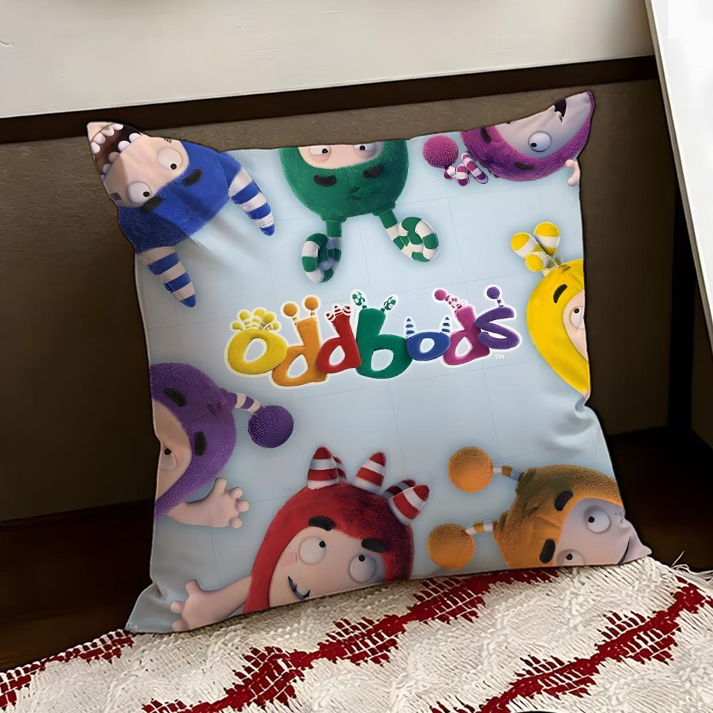 Cartoon OOddbods Cushion Cover Reversible Soft Durable Pillow Cover Home Car MultiScene Use for Daily Comfort