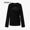 MO&Co. Cotton-Hemp Blend Pleated Long-Sleeve T-Shirt