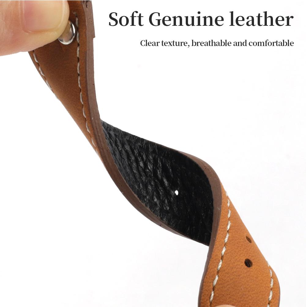 Vintage Leather Rivets Watch Strap 18mm 20mm 22mm Coffee Brown Watchband Stainless Steel Buckle for Men Wrist Belts Bracelet