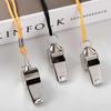 1PC Loud Metal Whistle Professional With Rope Sport Whistle Wear Resistant Portable Stainless Steel Whistles Referee
