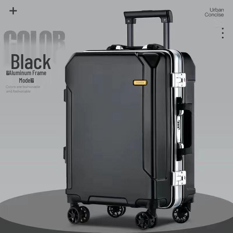 2025 Durable Large-Capacity Leather Travel Suitcase with Silent Wheels, Password Lock, USB Charging, UniSex