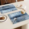 4pc S Blue Abstract Art Placemat Set Modern Table Decor Place Mats For Dining Room Kitchen Home Decorative Accessories