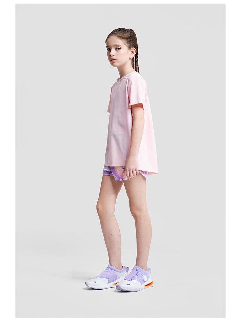 Girls' Quick-Dry Lightweight Summer Sports T-Shirt - Breathable Short-Sleeve Yoga Wear