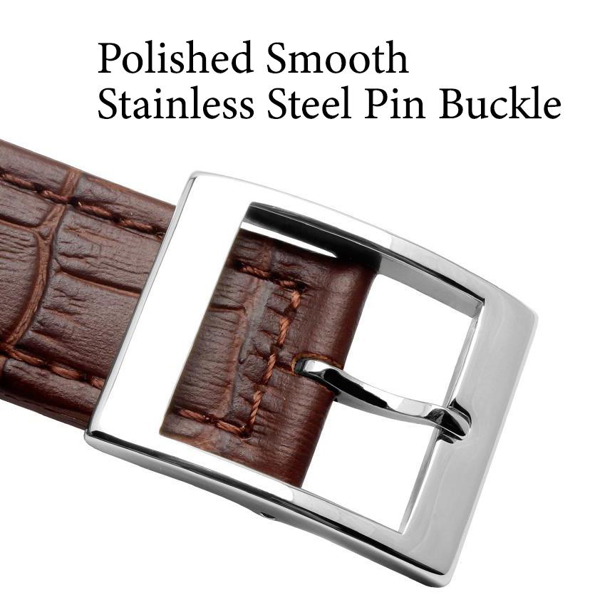17mm 19mm Strap for Swatch classic design Watch Band Black Brown White Waterproof Stainless Steel Clasp Men Women Business