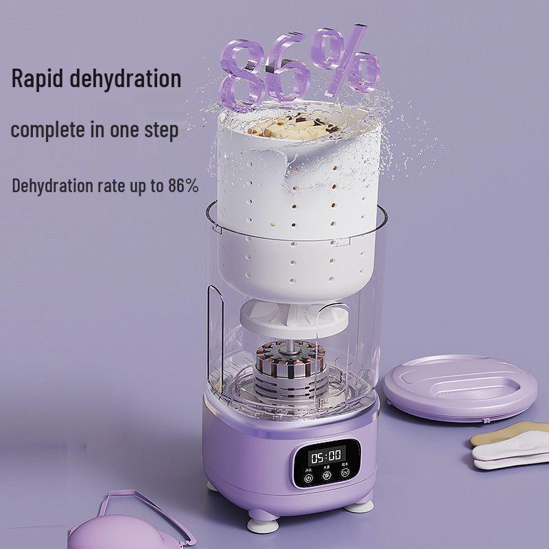 2L Wireless Sock and Underwear Dehydrator: Compact Automatic Washer for Dorms