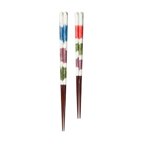 A Pair of Japanese Made Chopsticks, Yushin, 21cm, Natural Wood, Polyester Top, Lacquer Bottom