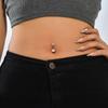 Butterfly-Belly Button Rings Stainless Steel Navel Piercing Jewelry Navel Ring Barbell for Women Girls Dangle Belly Ring