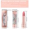 DUNUF 7-Color Metallic Shine Lipstick, Glitter Shimmer Waterproof Long-Lasting Lip Makeup