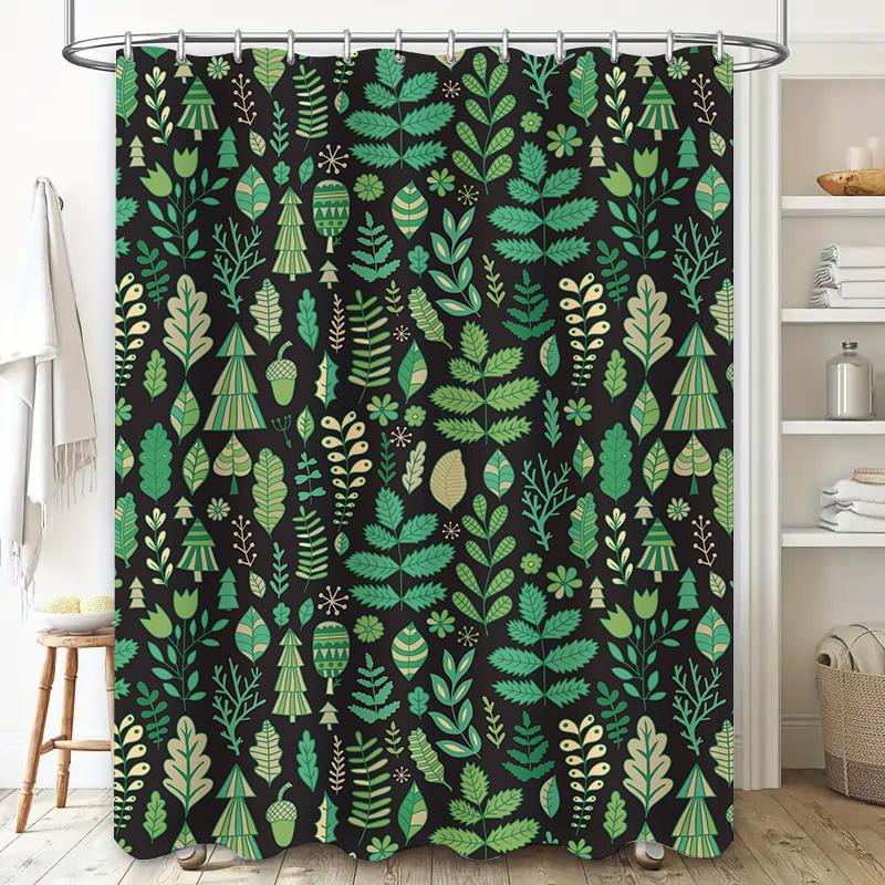 Fashion Bath Shower Curtain Print Design Waterproof Fabric Bathroom Decor For Home Decoration Modern Style Blue Color With Logo