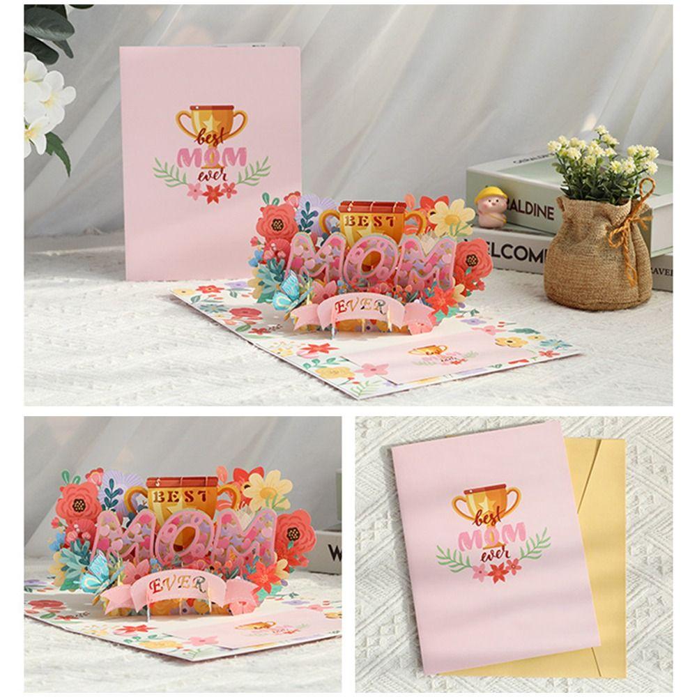3D Greeting Cards Pop Up Handmade Card Artistic Thank You Card  Mother's Day