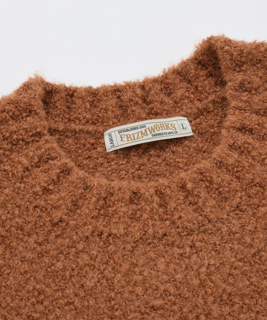 FRIZMWORKS Alpaca Boucle Knit _ Orange