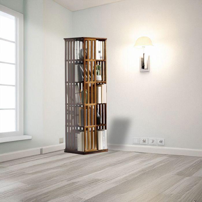 Étagère rotative - Divit DR16 - 5 niveaux - Rotation 360° - Beige - 37x37x148 cm