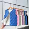 Kids Thickened Warm Padded Sleeveless Cardigan Vest For Boys And Girls