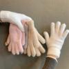 Modische Winter-Plüsch-Warmhandschuhe, weich und warm, geeignet für Outdoor-Aktivitäten / Radfahren / Arbeit. Einfarbiger Stil