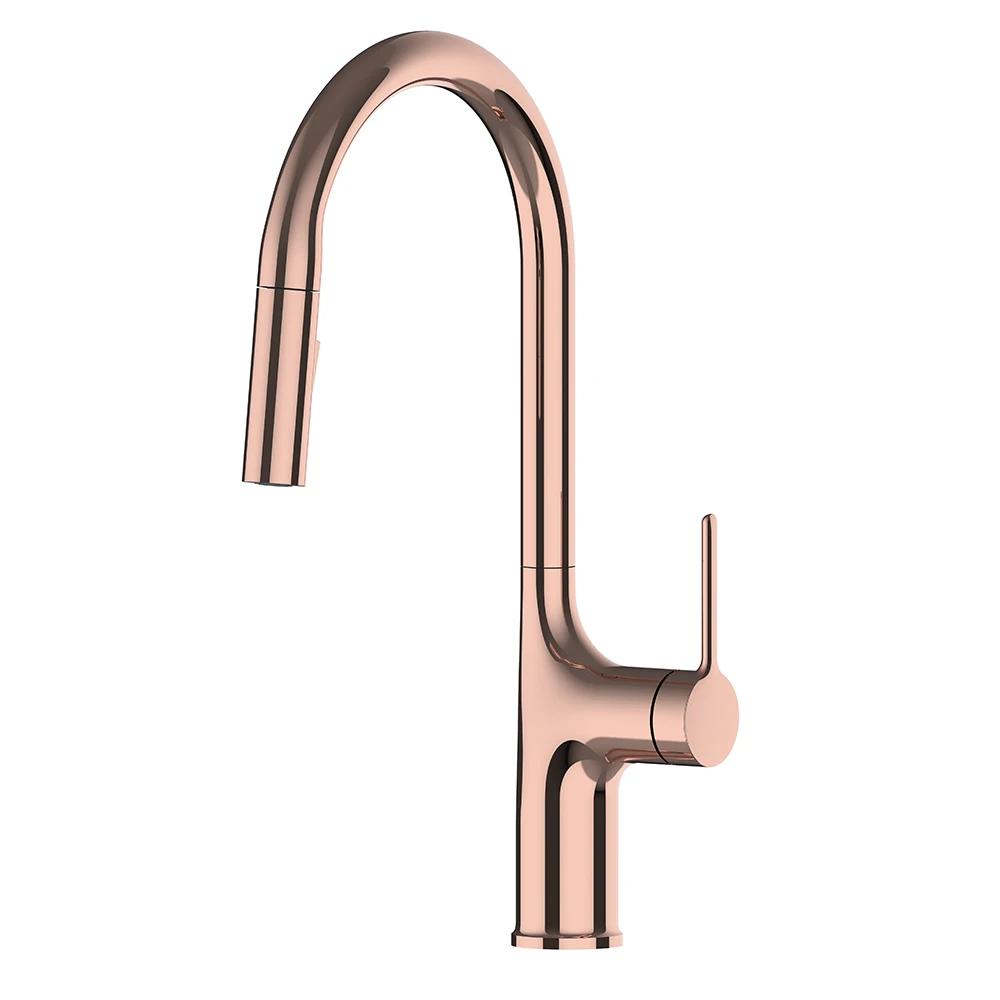 Bagnolux Black Brass Deck Mounted Kitchen Faucet Two Function Single Handle Pull Out Mixer Hot and Cold Water Pull Out Taps
