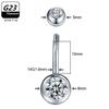 1/5pcs ASTM F136 G23 Titanium 14G Belly Button Ring Navel Nombril Piercing CZ Sexy Women Body Jewelry Ombligo