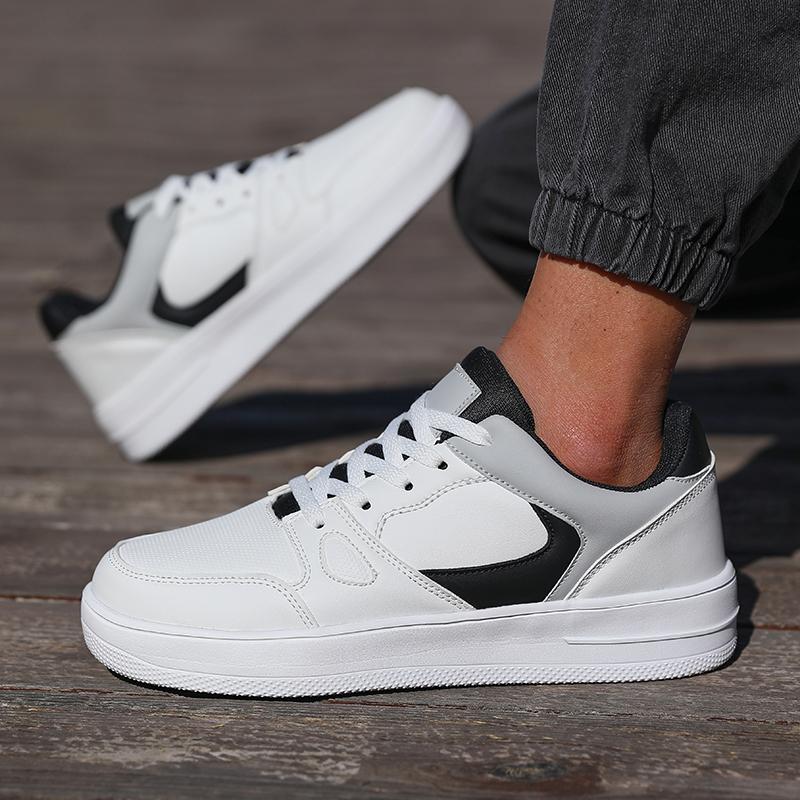Men's Casual Sneakers Lightweight Comfortable Breathable White Walking Shoes for Daily Wear Perfect for Work and Casual Outfits