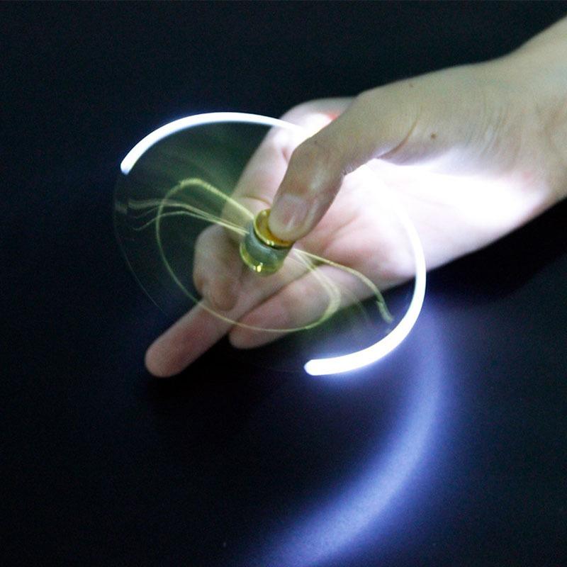 Creative Multi-Function LED Pen Spinning Decompression Gyro Metal Ballpoint Pen Fashion Office School Supplies Writing Pens