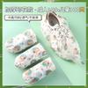 Disposable shoe cover indoor thickened wear-resistant, dustproof and non-slip climbing mat children's cute non-woven printed foot cover