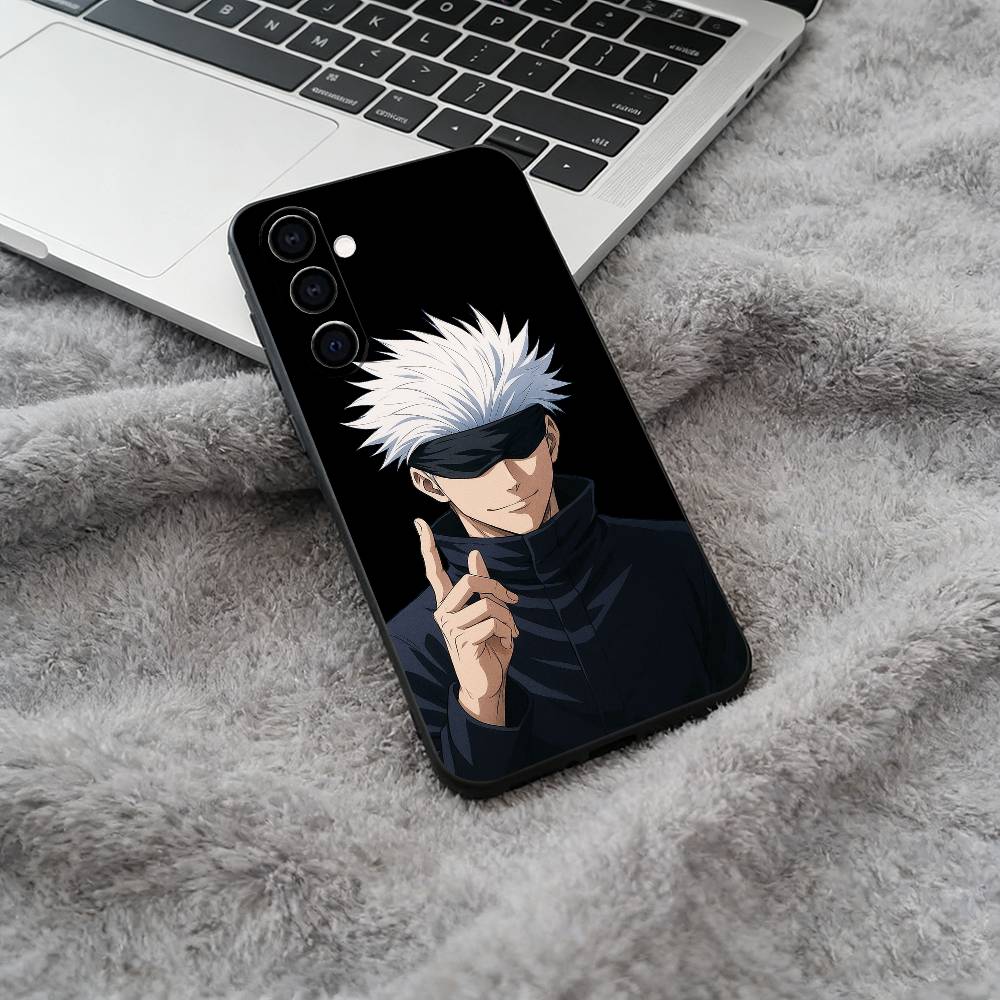 J-Jujutsu K-aisen-beliebte Charaktere Schwarze weiche Silikon-Handyhülle für Samsung Galaxy A73, A71, A72, A70, A53, A52, A51